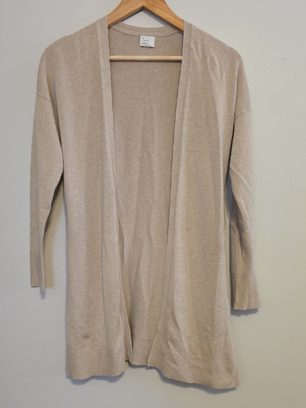 a new day Long Open-Front Cardigan Sweater - Beige